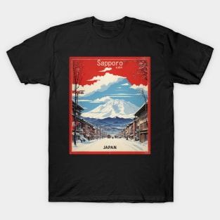 Sapporo Japan Vintage Poster Tourism T-Shirt